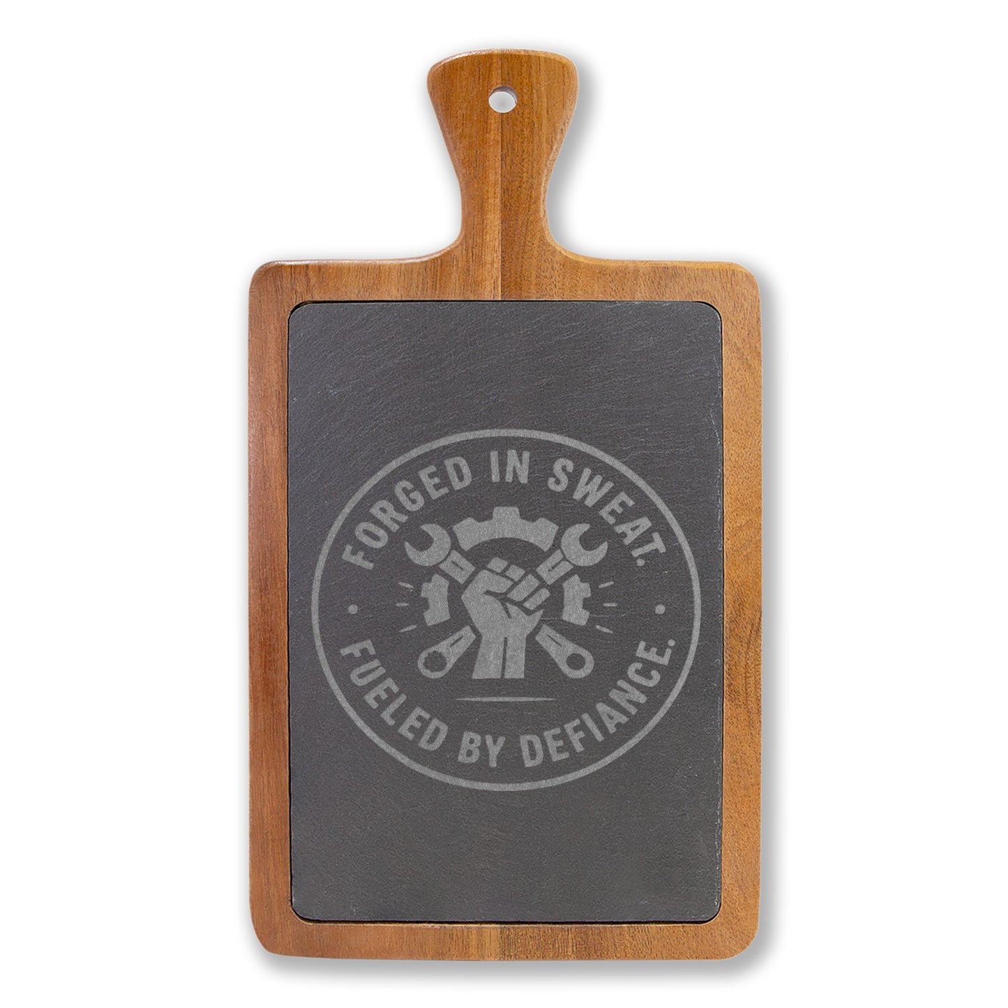 Blue Collar Outlaw | Forged in Sweat Fueled by Defiance Charcuterie Board