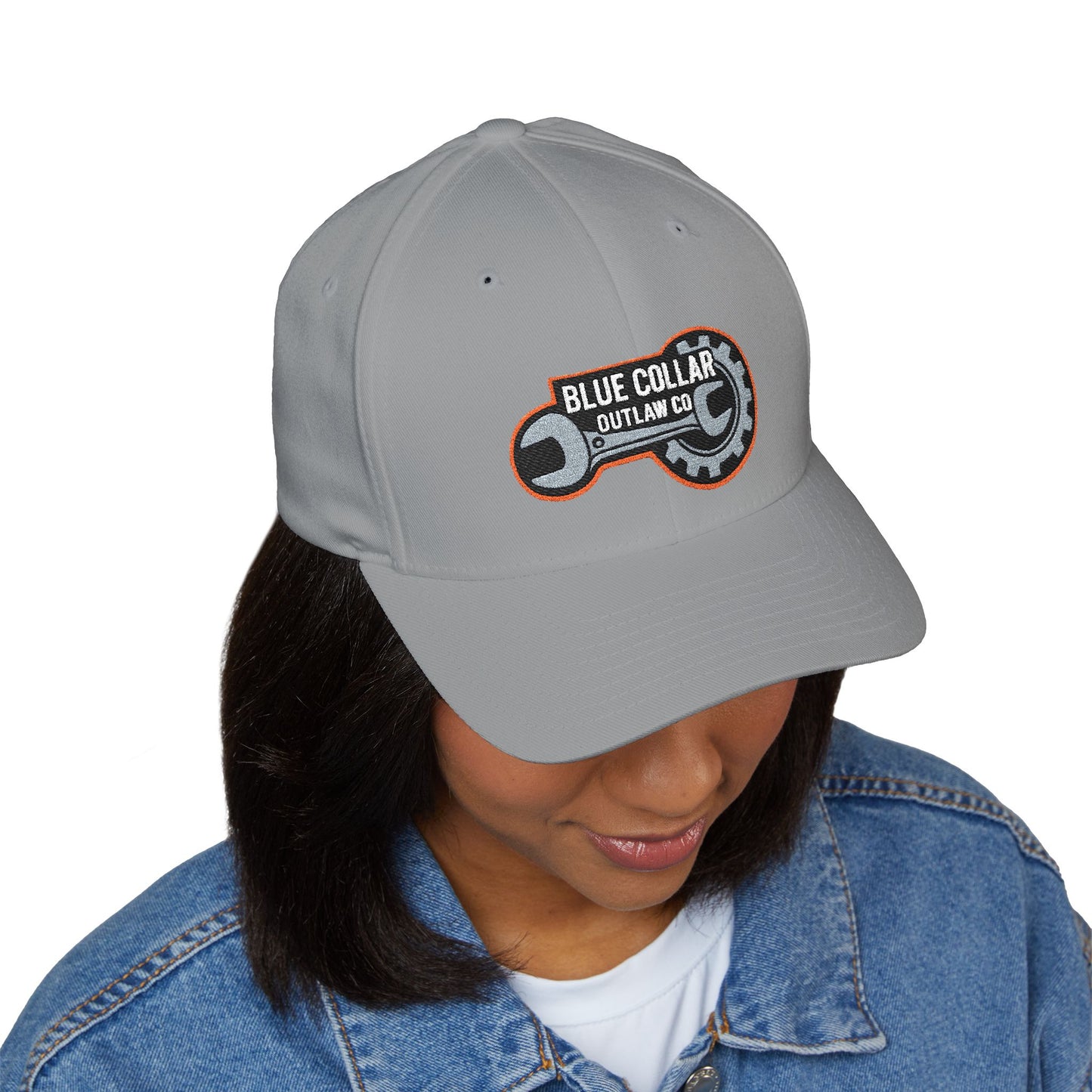 Blue Collar Outlaw | Embroidered Structured FlexFit Cap