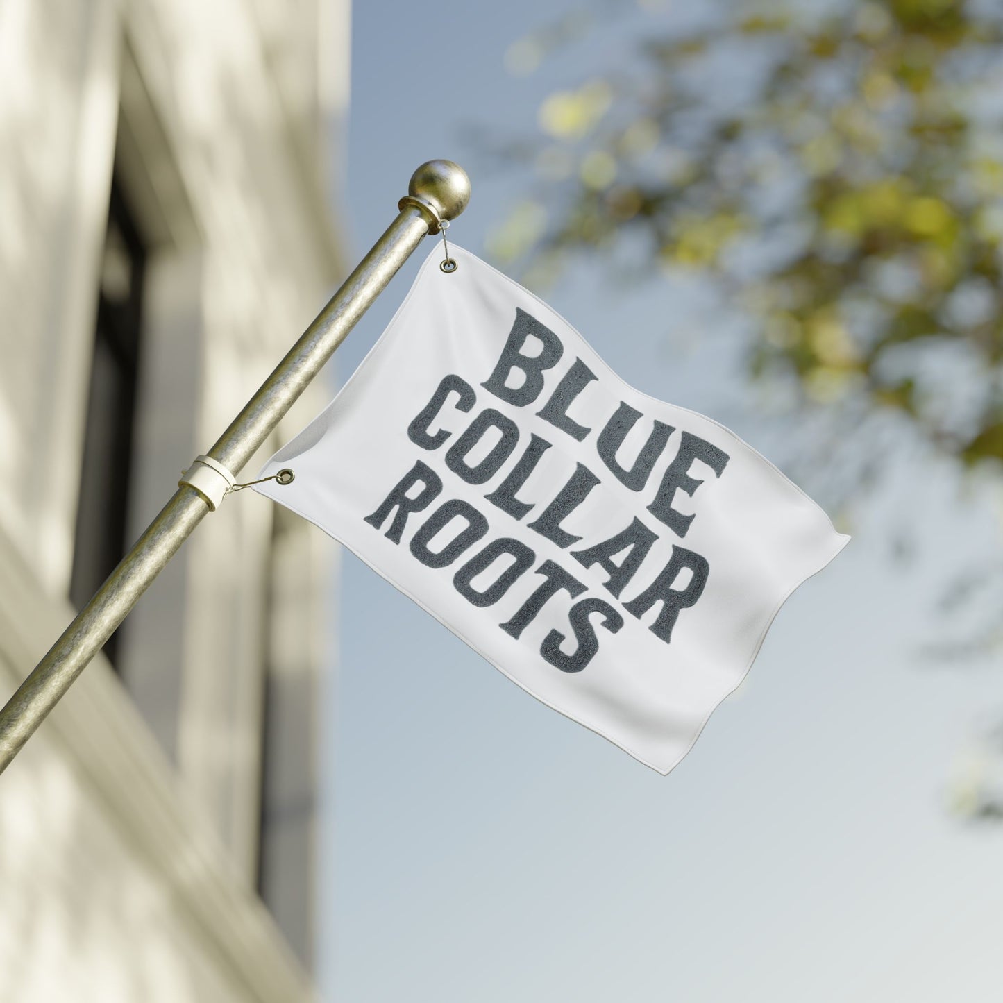 Blue Collar Outlaw | Blue Collar Roots Flag | Double-Sided Garden Flag