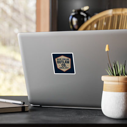 Blue Collar Outlaw | Local 24/7 Vinyl Sticker | Kiss-cut Vinyl