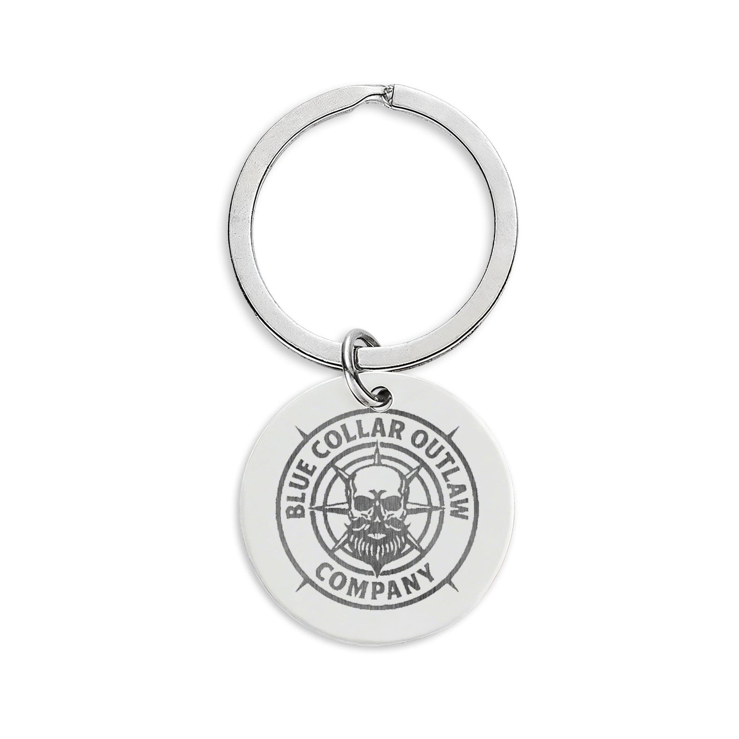 Blue Collar Outlaw | Skull Logo Keychain