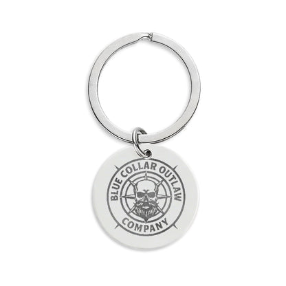 Blue Collar Outlaw | Skull Logo Keychain