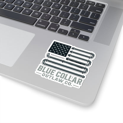 Blue Collar Outlaw | Flag sticker | Kiss-Cut Sticker