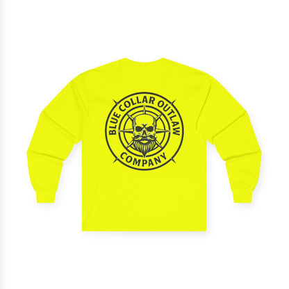 Blue Collar Outlaw | Skull & Compass Long Sleeve Tee