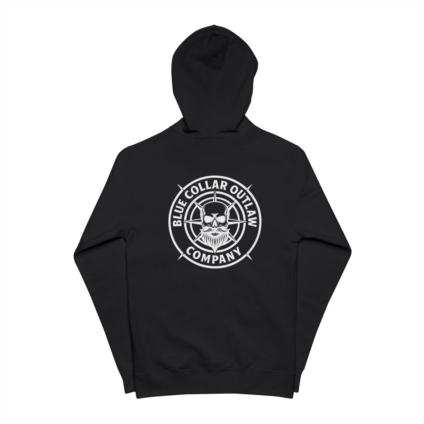 Blue Collar Outlaw | Skull and Compass - Zip Up Hoodie