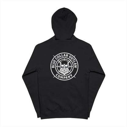 Blue Collar Outlaw | Skull and Compass - Zip Up Hoodie
