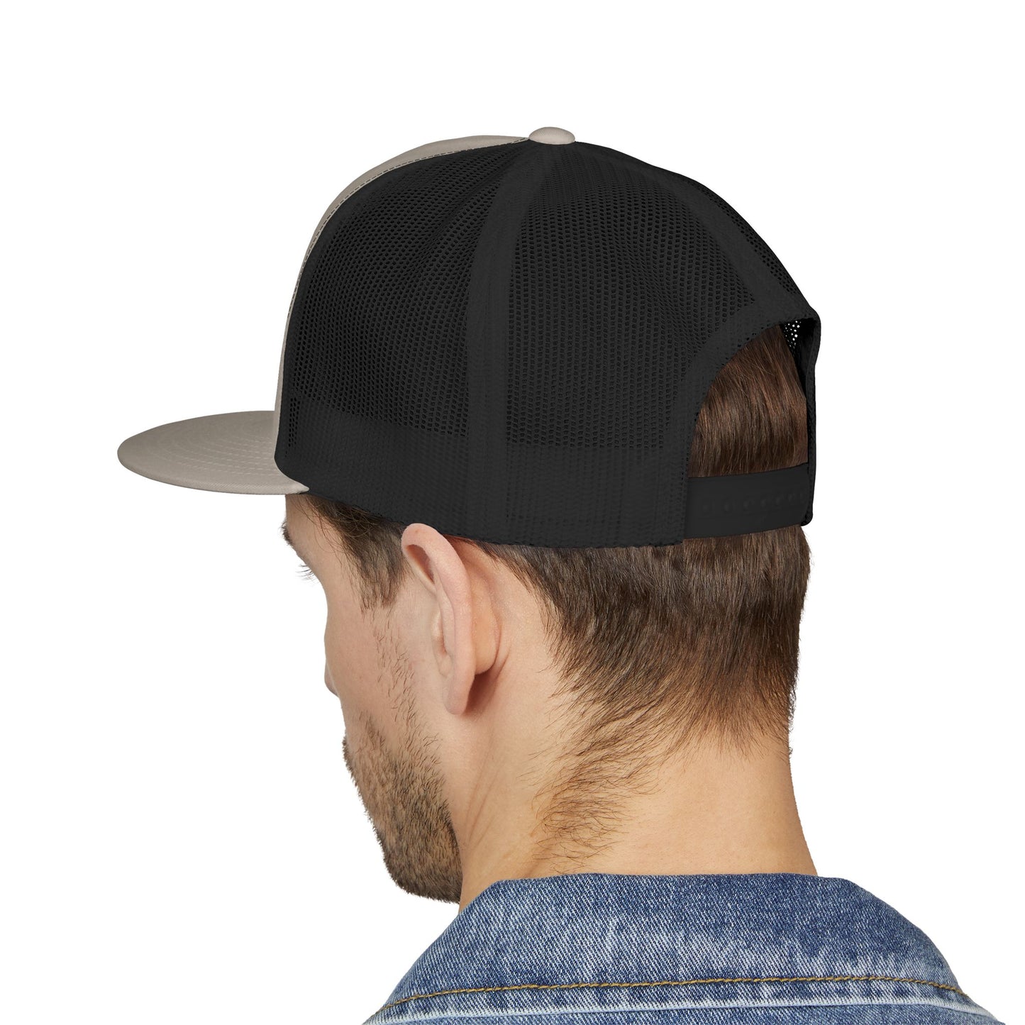 Blue Collar Outlaw | Skull Patch Trucker Cap | Embroidered 5-Panel Mesh Hat