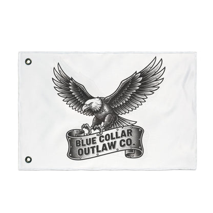 Blue Collar Outlaw | Blue Collar Eagle Flag | Double-Sided Garden Flag