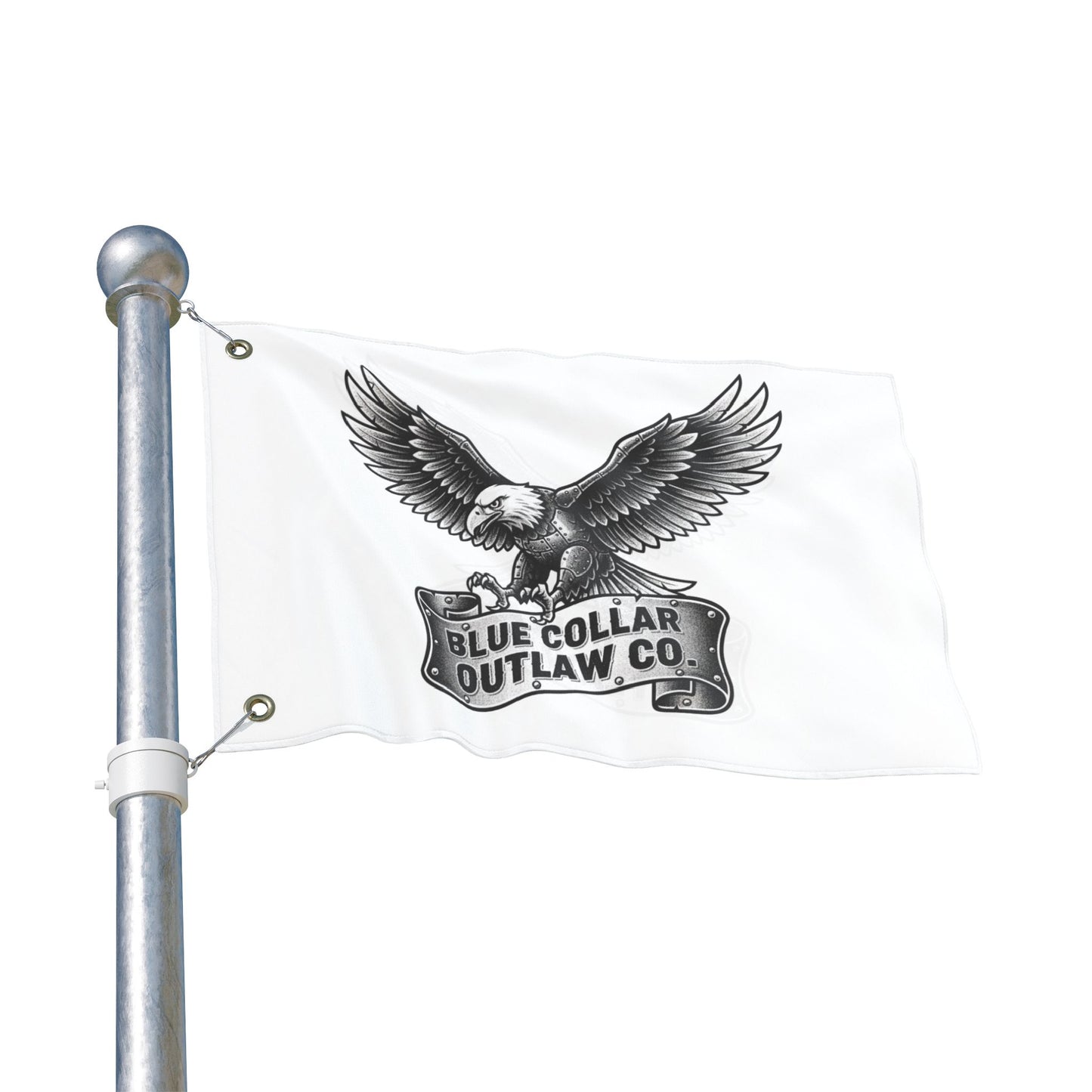 Blue Collar Outlaw | Blue Collar Eagle Flag | Double-Sided Garden Flag