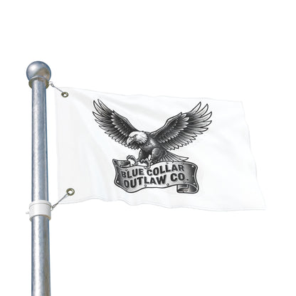 Blue Collar Outlaw | Blue Collar Eagle Flag | Double-Sided Garden Flag