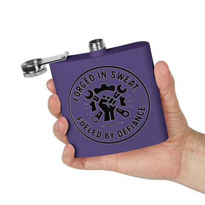Blue Collar Outlaw | Forged in Sweat Fueled by Defiance Flask