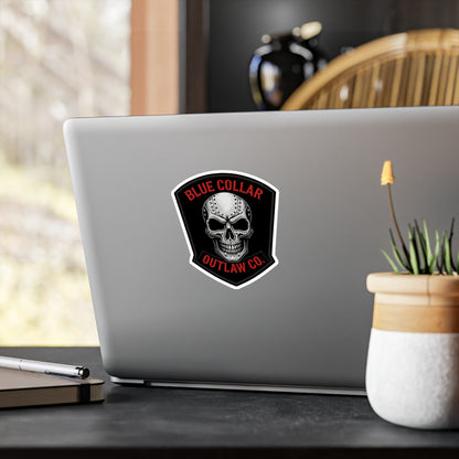 Blue Collar Outlaw | Skull Sticker | Vinyl Kiss-Cut Sticker