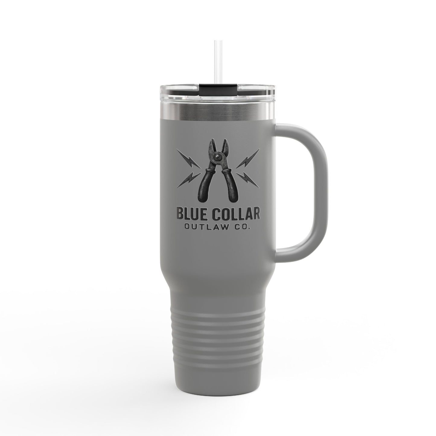 Blue Collar Outlaw | Pliers Logo Travel Mug | 40oz insulated tumbler