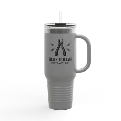 Blue Collar Outlaw | Pliers Logo Travel Mug | 40oz insulated tumbler