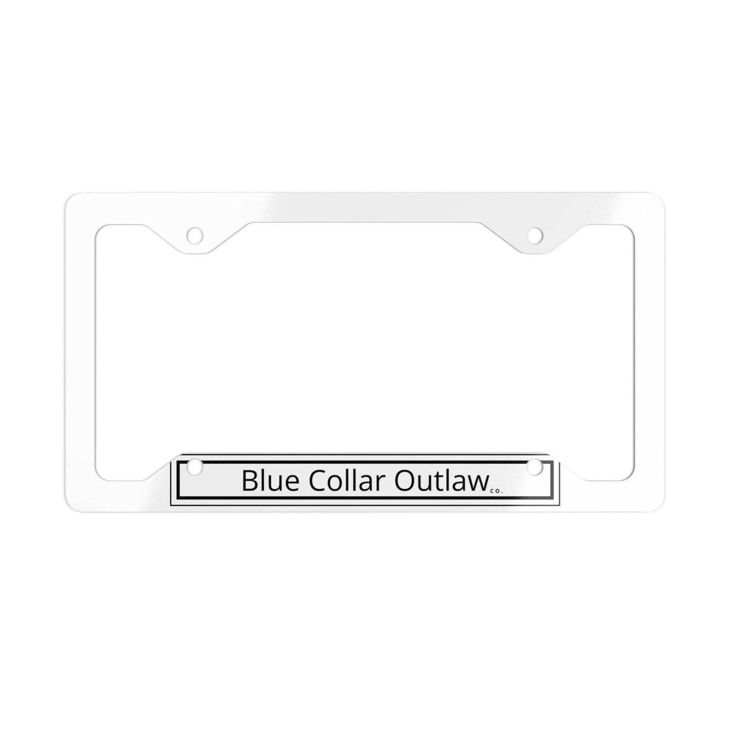 Blue Collar Outlaw | Metal License Plate Frame