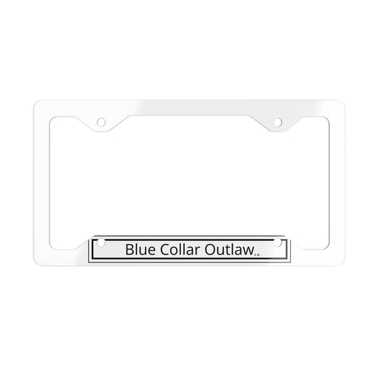Blue Collar Outlaw | Metal License Plate Frame