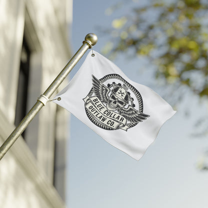 Blue Collar Outlaw | Skull and Wings Flag | Double-Sided Flag