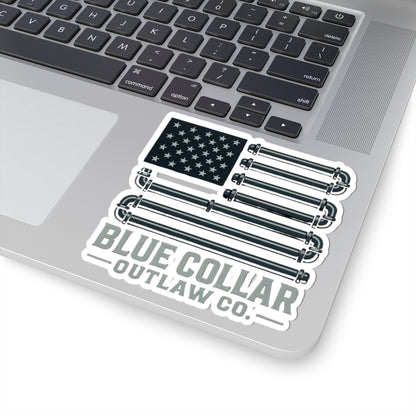 Blue Collar Outlaw | Flag sticker | Kiss-Cut Sticker